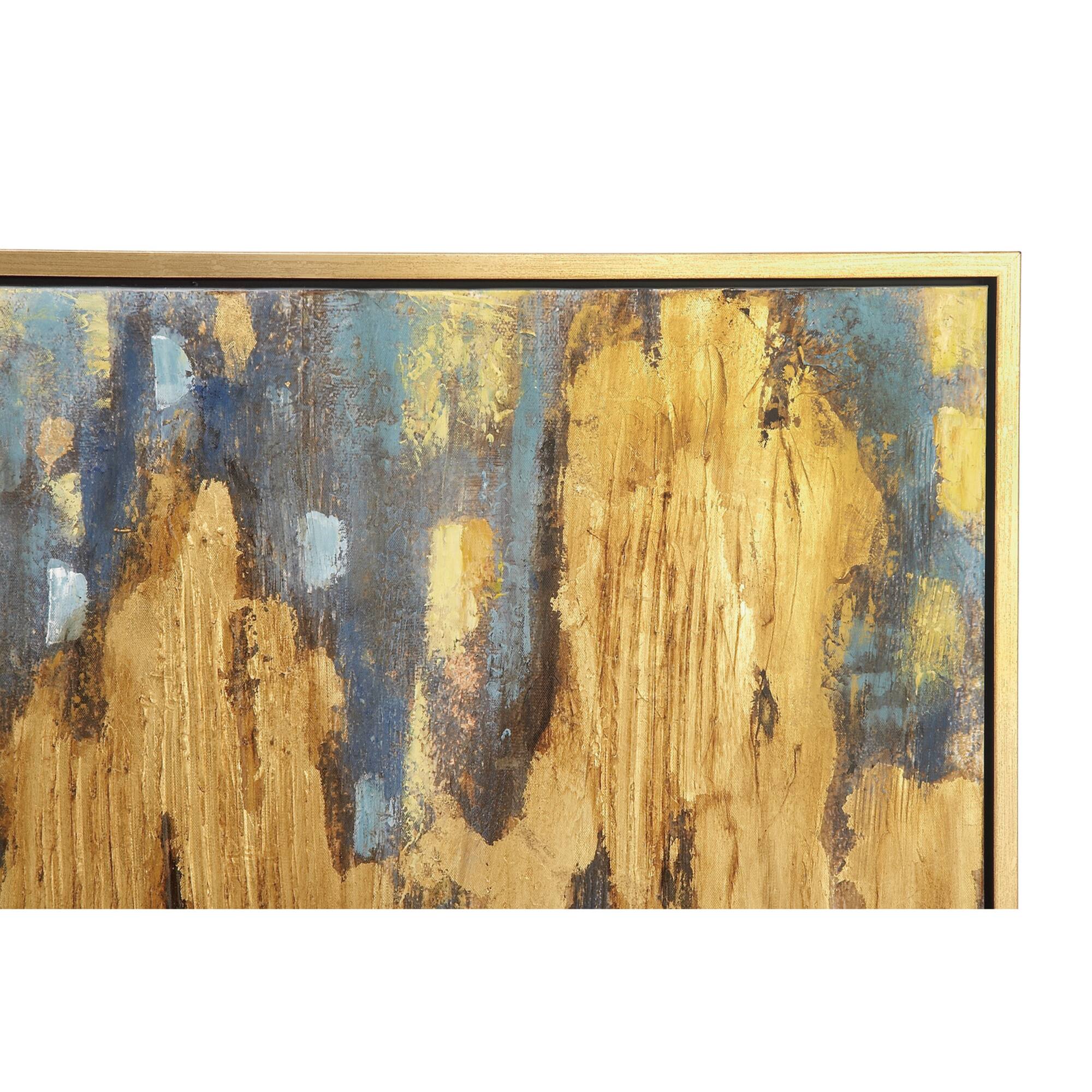 Brown Contemporary Abstract Canvas Wall Art, 47" x 36"